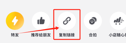 第二步：在分享面板点击复制链接